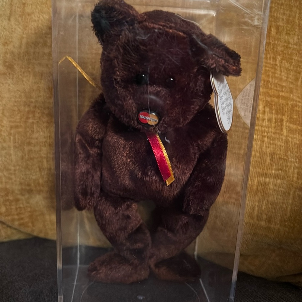 Mastercard TY. Very RARE  beanie baby. Special edition. Hologram tag brand new.